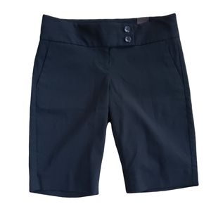 NWT THE LIMITED Women Shorts Classic Bermuda Stretch, Black Sz 4
